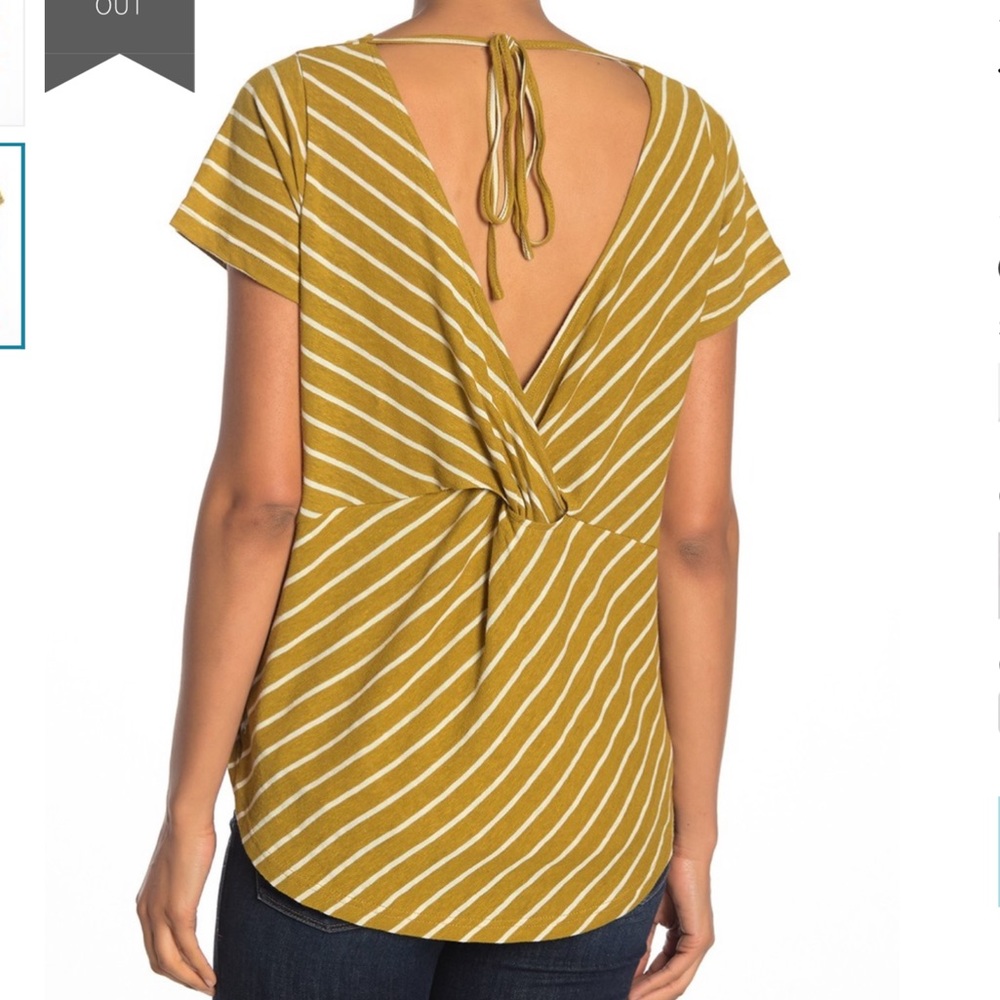 🌺CODEXMODE Striped Twist Back Top- Size Small NWT
